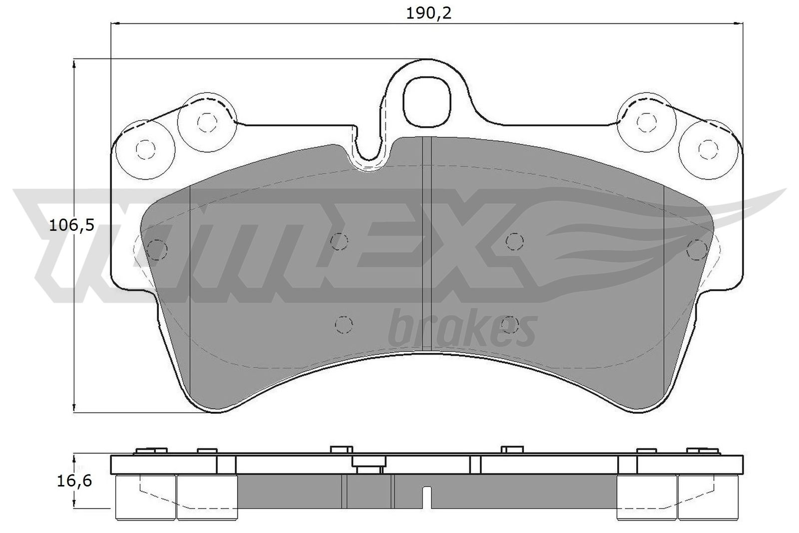 Sada brzdových platničiek kotúčovej brzdy TOMEX Brakes